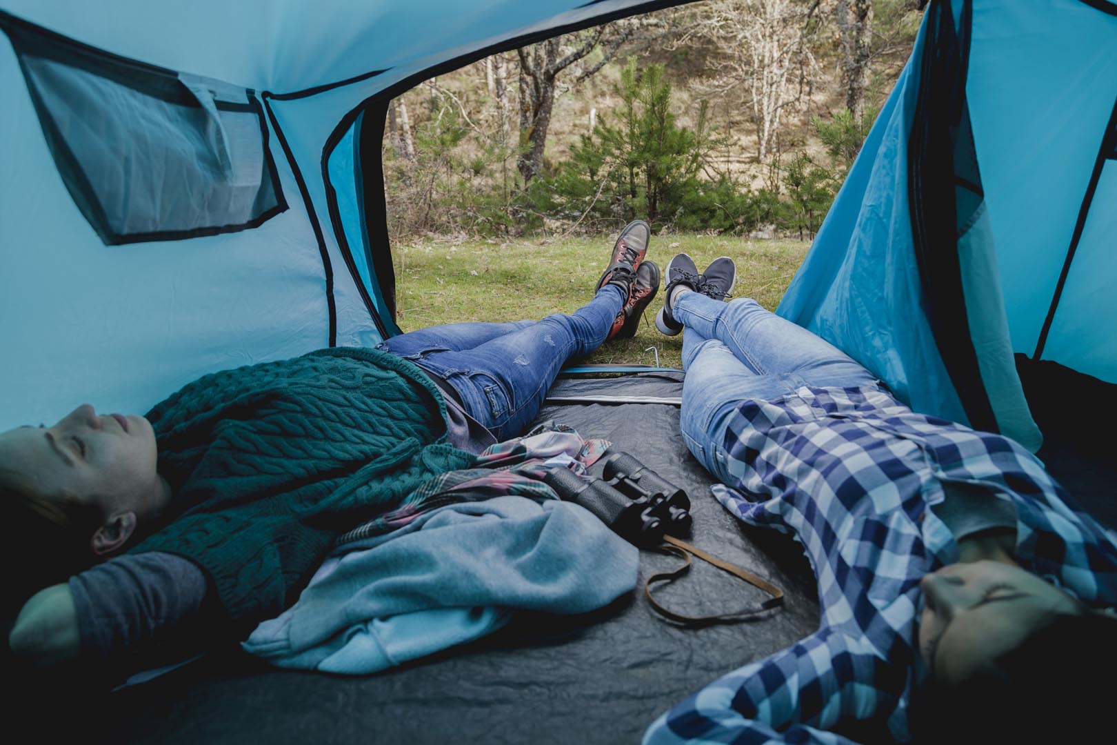 Girls resting tent